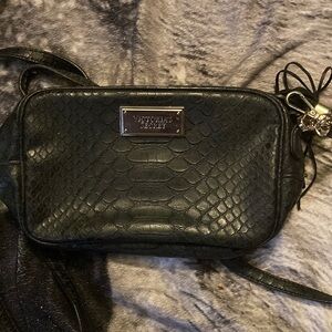 Victoria's Secret Black Textured Crossbody Bag